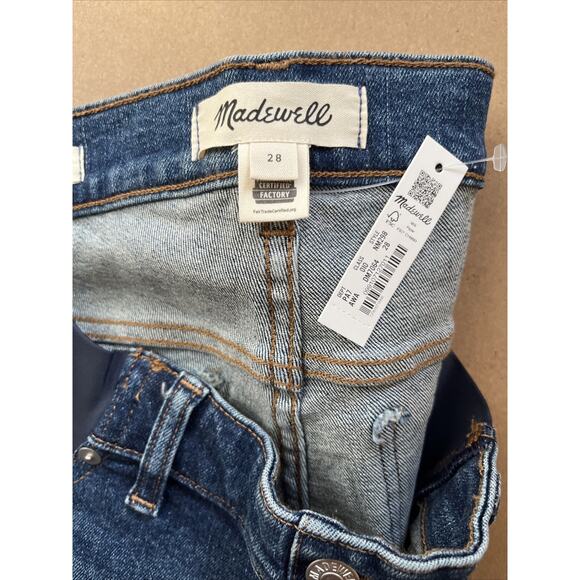 Madewell The Maternity Side-Panel Kick Out Crop Jeans Size 28 Arlen Wash - Picture 13 of 14